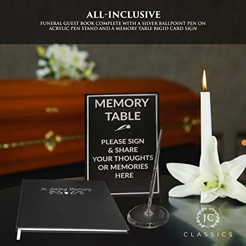הלוויה ספר אורחים / זיכרון ספר אורחים / שחור ספר אורחים עבור הלוויה כריכה קשה | ספר אורחים עבור